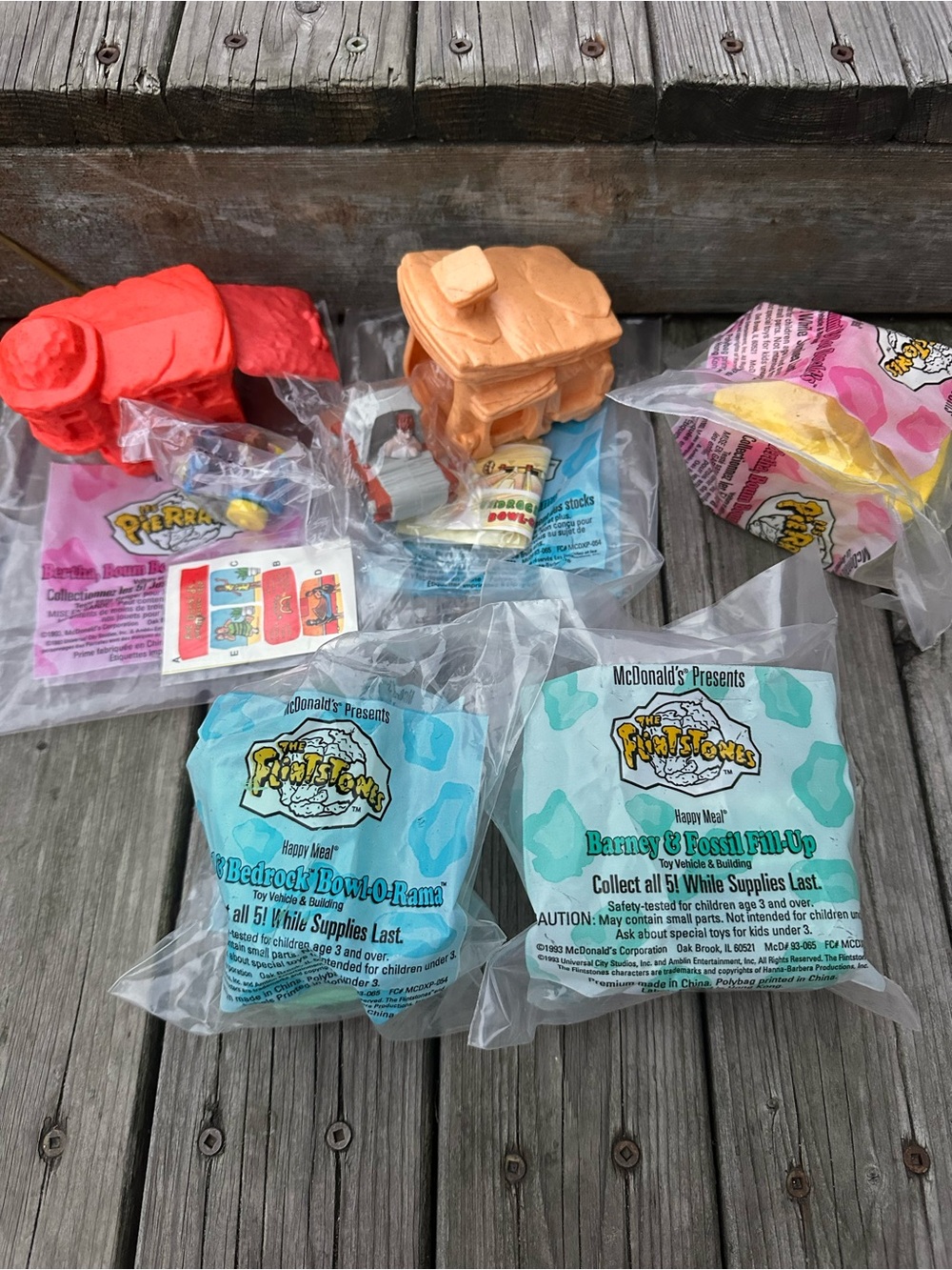 1994 5 Flinstones McDonald happy meal set